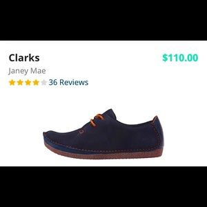 Clark’s blue suede janey mae